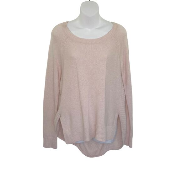 hinge Sweater Womens Small Pink Merino Wool Alpaca Blend Pullover Long Sleeved - Picture 5 of 12